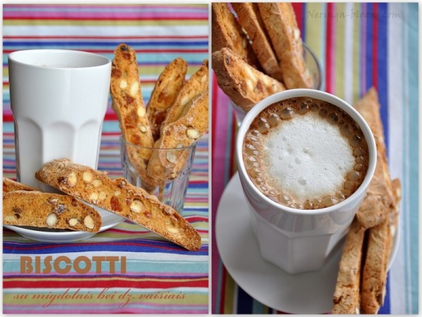 biscotti su migdolais bei dz. vaisiais