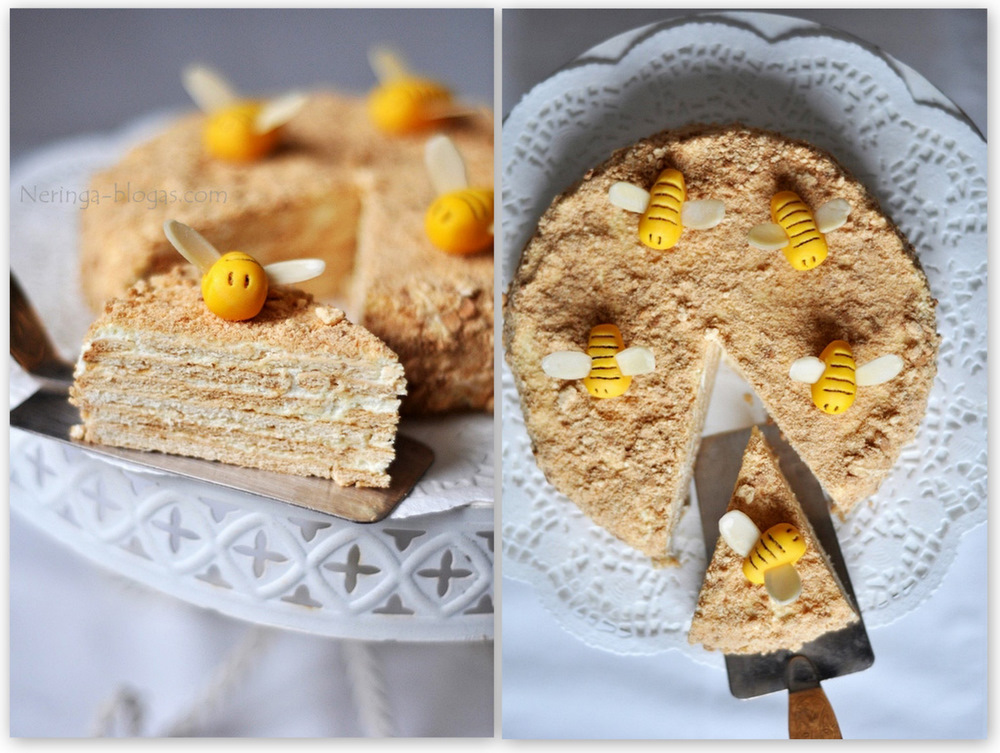 ploniasluoksnis medaus tortas