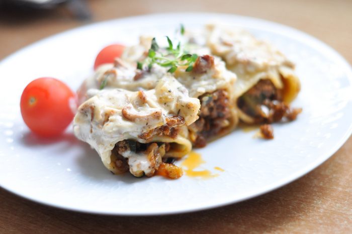cannelloni su grybu padazu