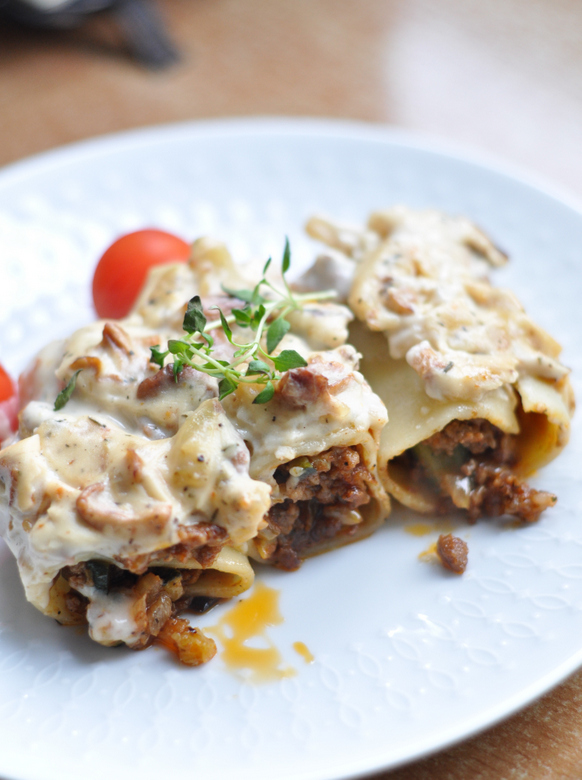 cannelloni su grybu padazu